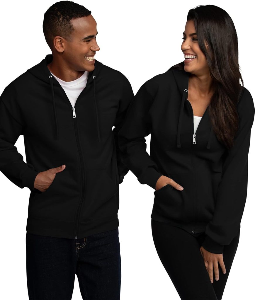 Fruit of the Loom Eversoft Fleece Hoodies, Pullover  Full Zip, Moisture Wicking  Breathable, Sizes S-4X
