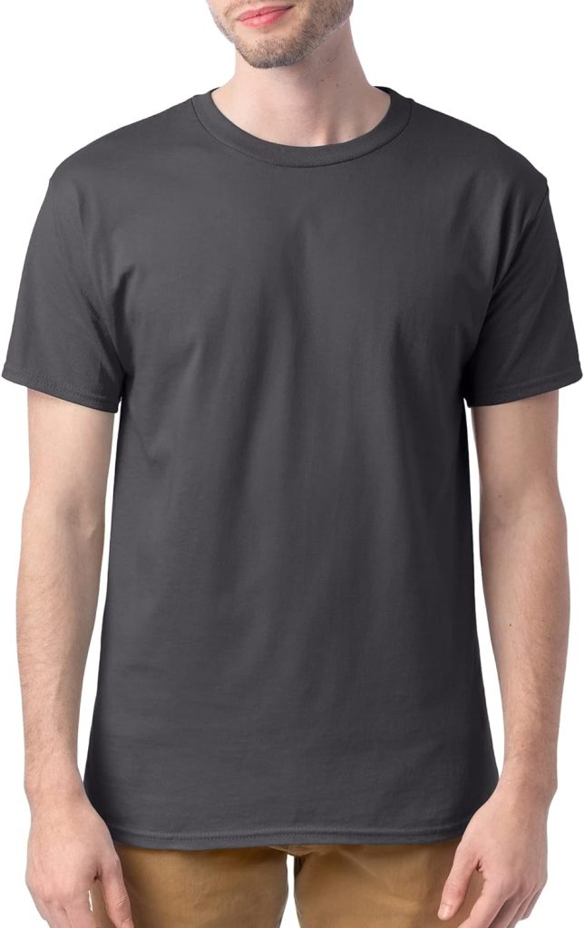 Hanes Essentials Mens T-Shirt Pack, Mens Short Sleeve Tees, Crewneck Cotton T-Shirts for Men, Value Pack