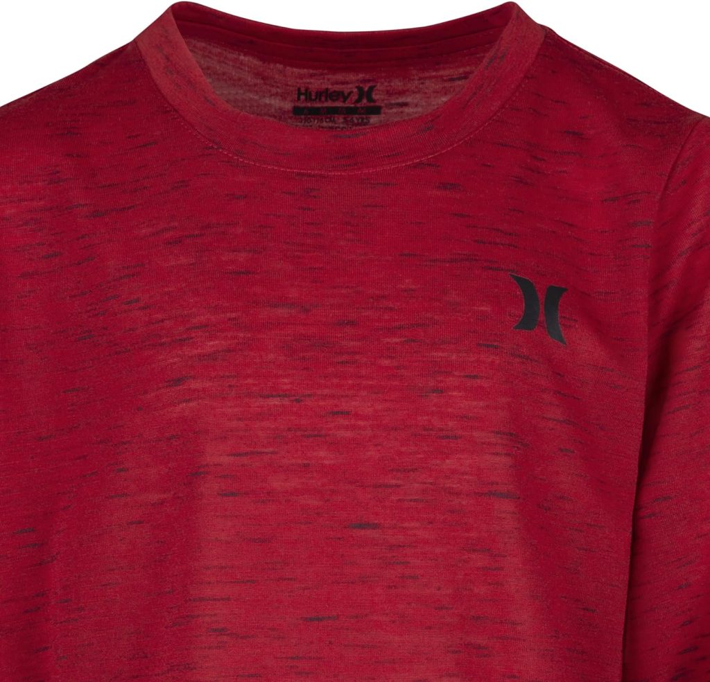 Hurley Boys Long Sleeve Soft Basic Cloud Slub T-Shirt, Gym Red