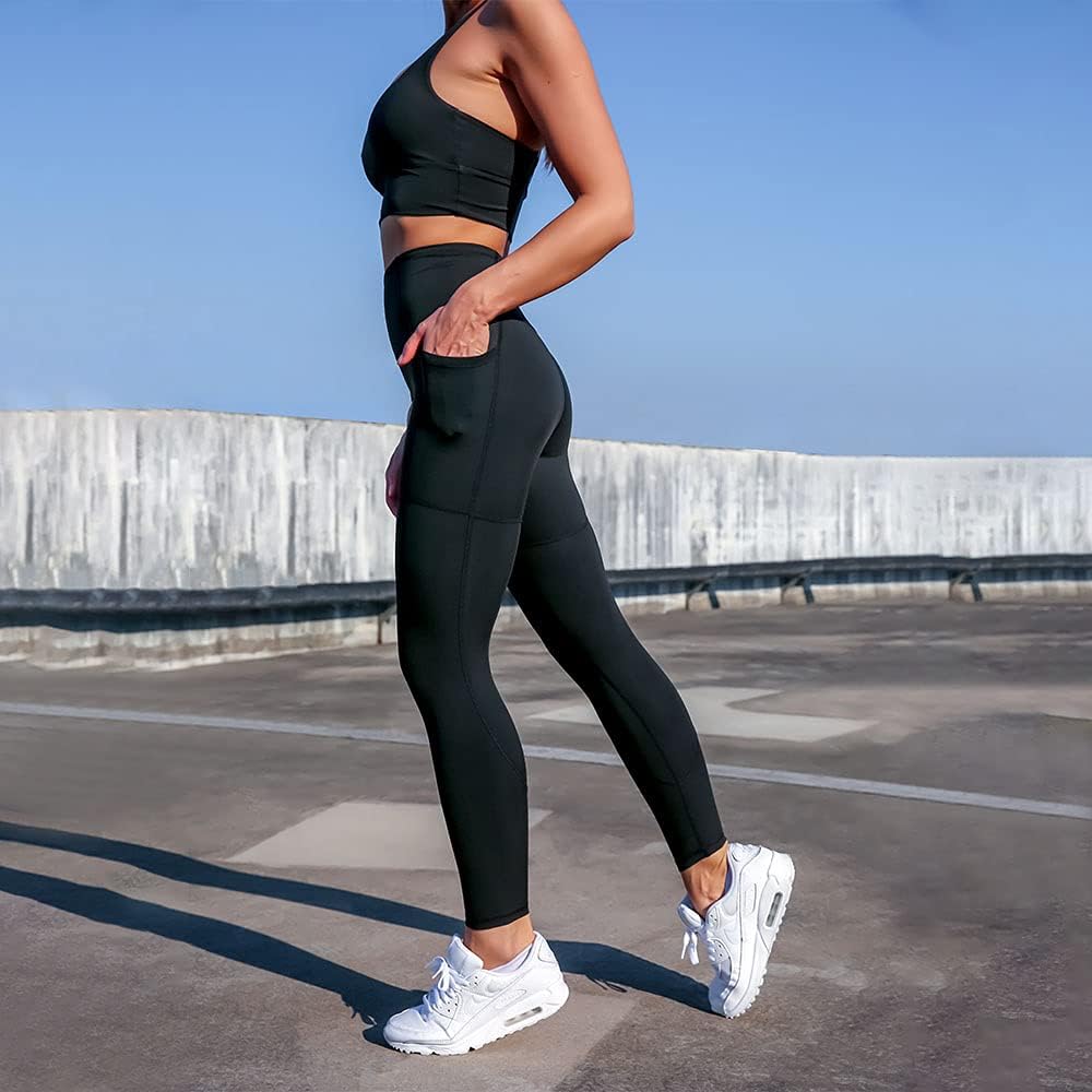 Lingdu Women’s Yoga Outfits 2 piece Set Workout Tracksuits Sports Bra High Waist Legging Active Wear Athletic Clothing Set