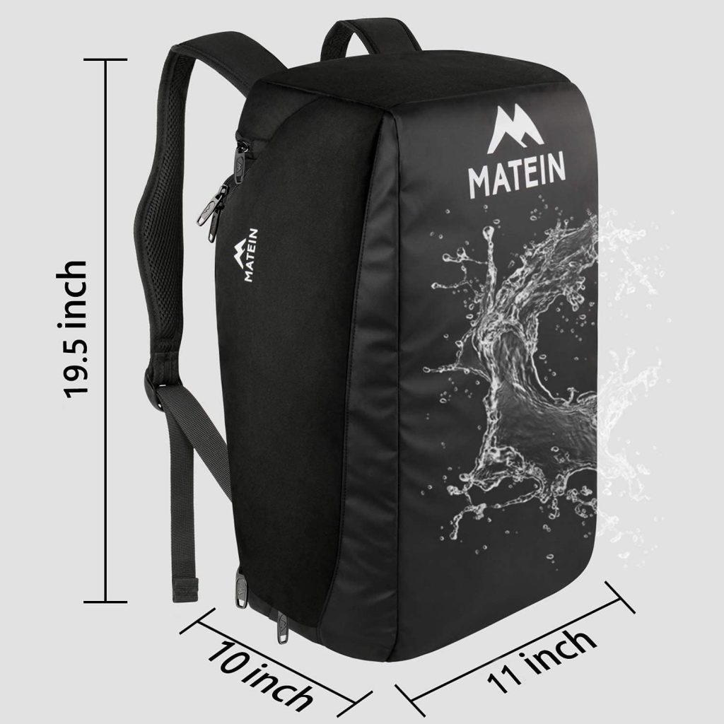 MATEIN Gym Bag for Men, 45L Large Gym Backpack Sports Duffle Bag with Shoes Compartment, 3 Way Waterproof College Workout Carry on Travel Duffel Backpack Fits 15 Inch laptop Gifts for Men Women, Black