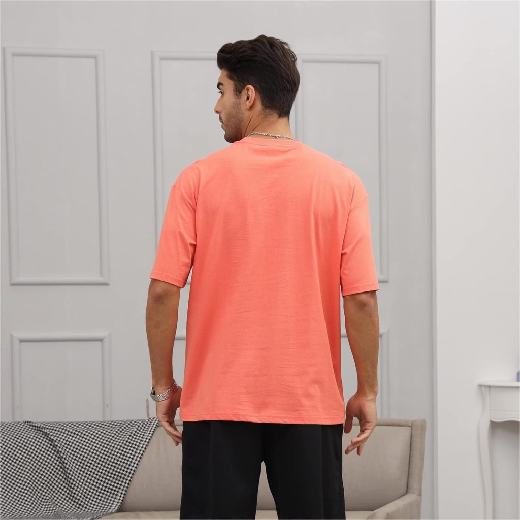 Mens Fashion Loose Fit Crewneck Solid T-Shirt Athletic Lightweight Short Sleeve Gym Workout Tops