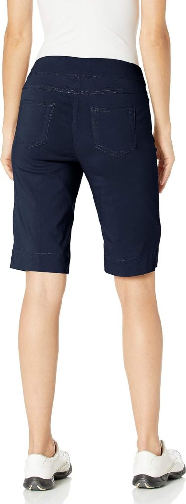 SLIM-SATION Womens Golf Wide Band Pull On Short with Real Pockets