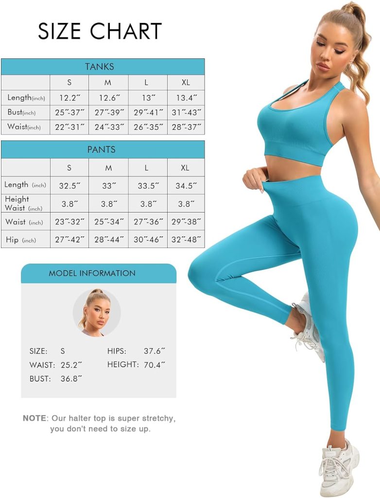 SPICE UNION 2 Piece Womens Workout Sets Ribbed Seamless Gym Yoga Outfits Biker Active Tracksuit