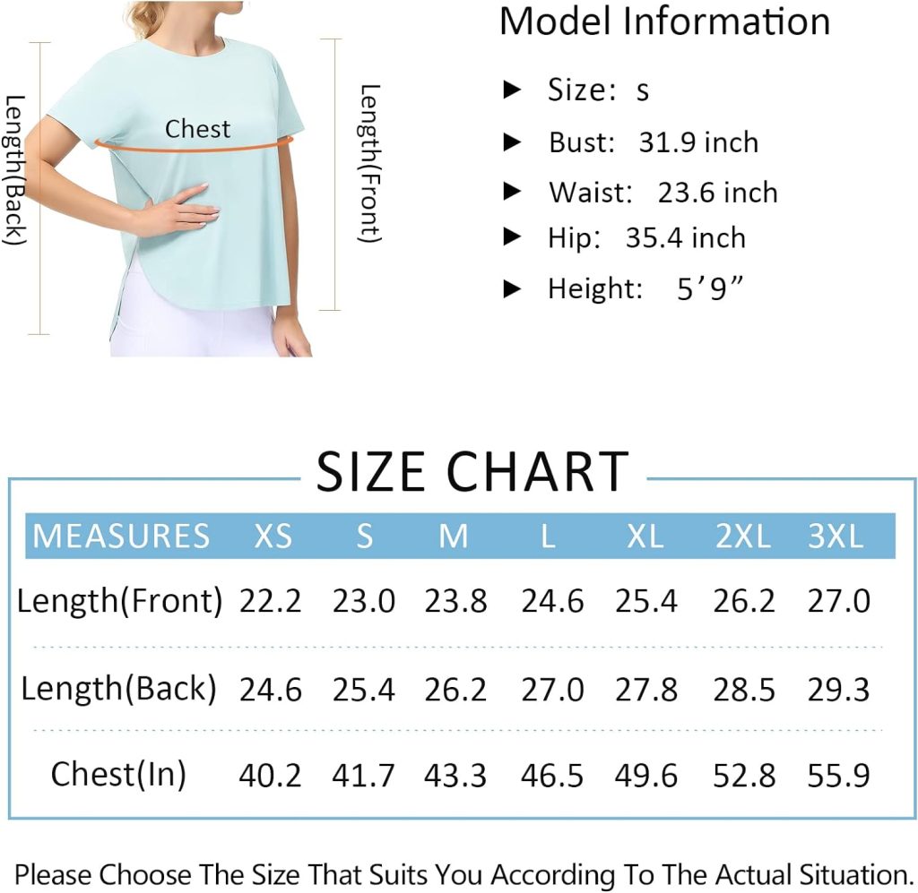 THE GYM PEOPLE Womens Workout T-Shirts Loose Fit Short Sleeve Cotton Running Basic Tee Tops with Split Hem
