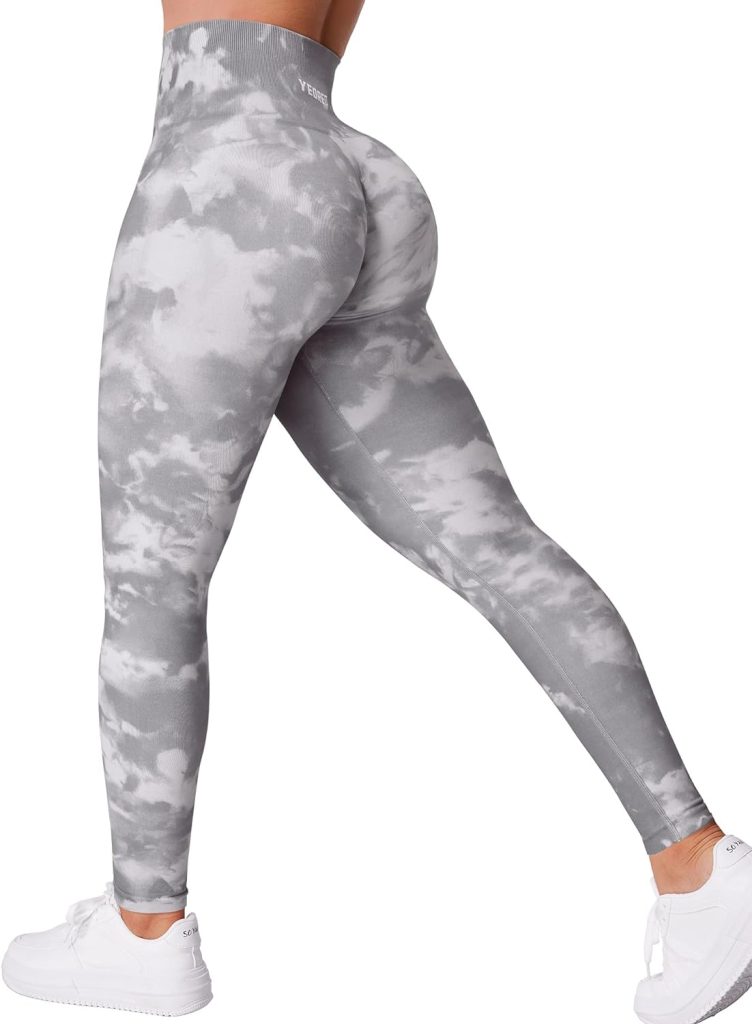 YEOREO Workout Leggings for Women Jada Leggings Scrunch Butt Lifting Leggings Seamless Screen Print Gym Yoga Pants