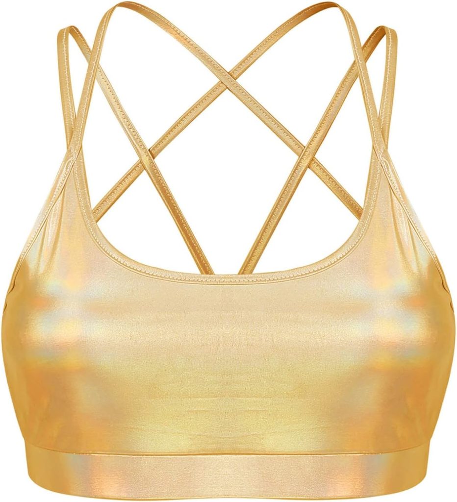 YiZYiF Sports Bra for Women, Criss-Cross Back Padded Strappy Sports Bras Bra with Removable Cups