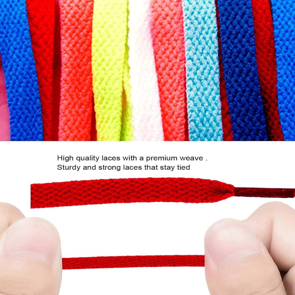 CaseHQ Flat Shoelaces 5/16 Wide52 Lengths For Sneakers Athletic Tennis Shoe