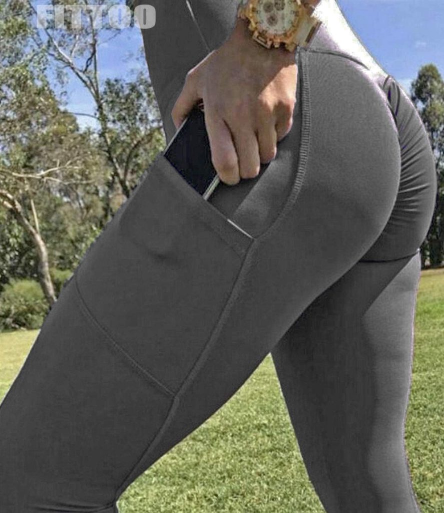 FITTOO Womens Butt Lift Ruched Yoga Pants Sport Pants Workout Leggings Sexy High Waist Trousers Scrunch Butt Tight