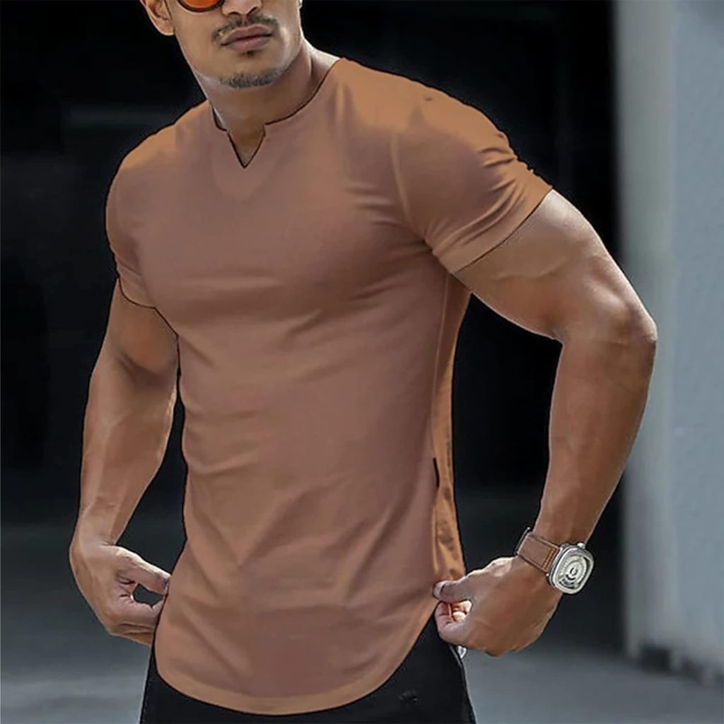 Kvsozwuty Tees for Men Short Sleeve Graphic Shirts Casual Crewneck Tee Shirts Summer Muscle Shirts Big and Tall