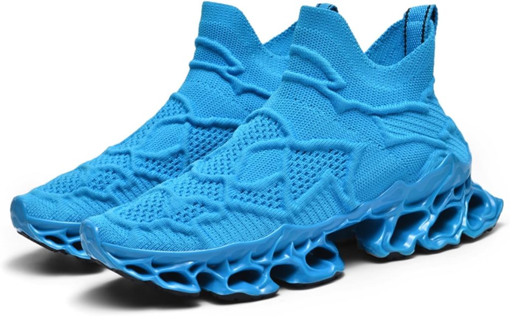Takidtoo Men Women Sneakers Mesh Breathable Comfort Slip on Athletic Sport Trail Running Blade Walking Tennis Shoes