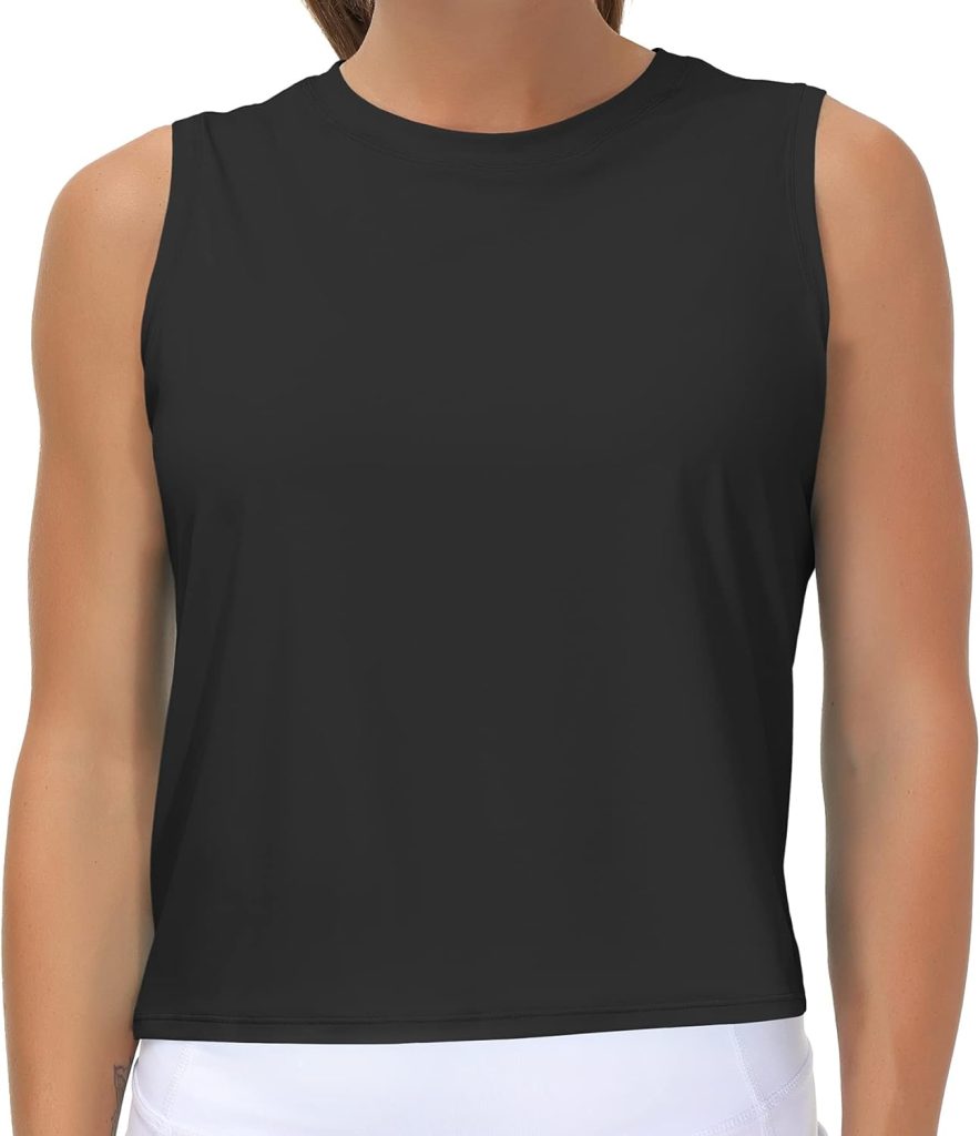THE GYM PEOPLE Womens Workout Tops in Ice Silk Quick Dry Sleeveless
