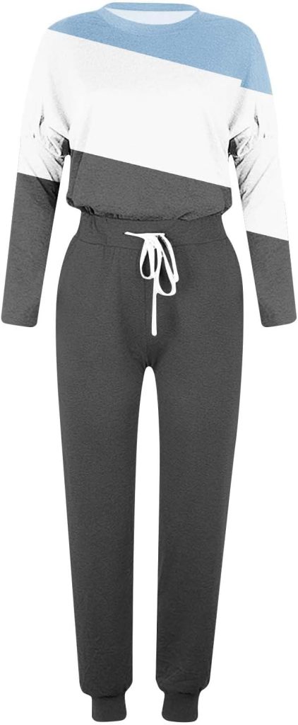 2 Piece Sweatsuits for Women Fall Clothes Leisure Long Sleeve Tops Sweatpants Lounge Travel Outfits Jogger Sets Track Suits