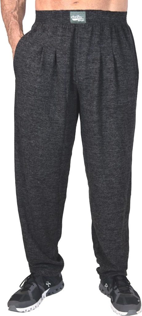 Crazee Wear Solid Colored Loose Fit Baggy Workout Gym Sweat Pants with Two Side Pockets