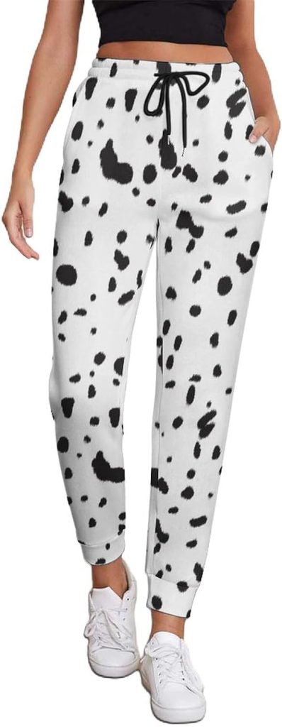 Dalmatian Skin Womens Pant Print Sweatpants Joggers Pants Sports Casual Trouser with Pockets